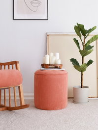 Atelier Del Sofa Puff Teddy Coral